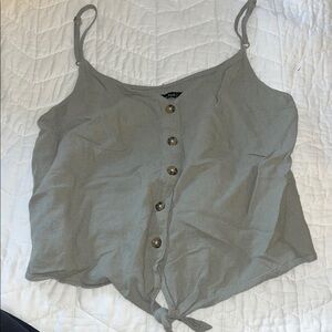 Abercrombie & Fitch Khaki Button-Front Camisole